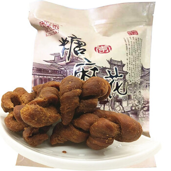 盐城特产伍佑糖麻花纯手工油炸传统糕点300g零食简易实惠袋装 伍佑糖