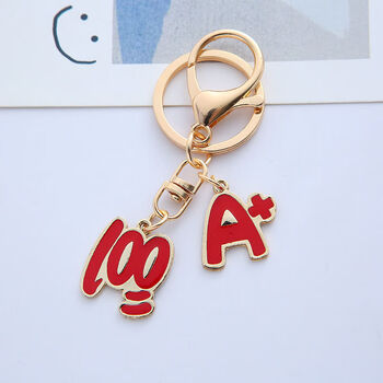 逢考必过钥匙扣链创意个性金属挂件高三励志礼物同学朋友100分a钥匙扣