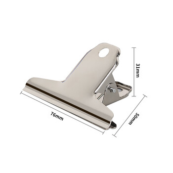 西玛（SIMAA）3只装 76mm山形票据夹 板夹画夹财务票据夹19919