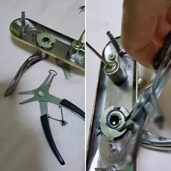 开口多用挡圈钳内外卡簧钳子轴用孔用安装拆卸钳多用挡圈钳卡簧钳