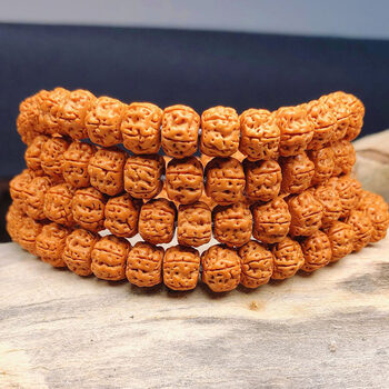 古珍5六瓣黄皮小金刚菩提子108颗梅盘龙树祖神男女手串链原籽送长辈