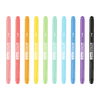 慕那美(monami)双头水性纤维笔学生涂鸦手绘笔彩绘水彩笔手账勾线笔6色套装Beach04035Z06-B水彩笔 慕那美(monami)双头水性纤维笔学生涂鸦手绘笔彩绘水彩笔手账勾线笔6色套装Beach04035Z06-B水彩笔