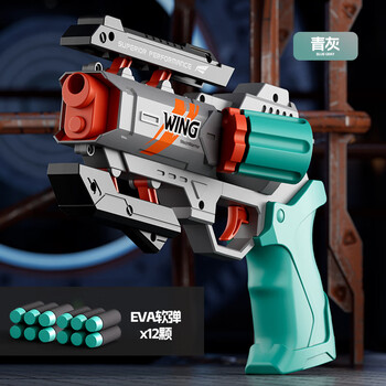 mlmtey爆裂左轮手抢儿童玩具枪zp5可发射变型模型砸响炮男孩软弹枪