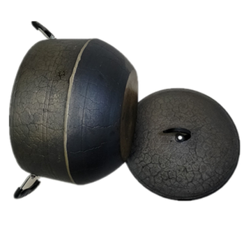 老式生铁鼎锅鼎罐煲汤锅铸铁顶罐炖锅吊锅生铁煮饭鼎罐 28号尖底有提