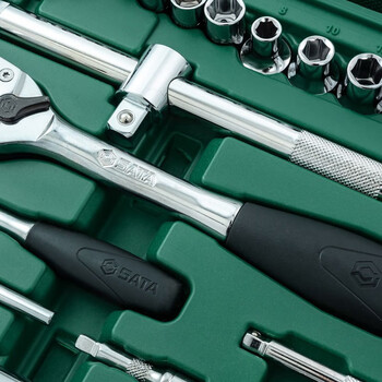 世达(SATA)汽修汽保工具小飞大飞套筒棘轮扳手组合套装09518 世达(SATA)汽修汽保工具小飞大飞套筒棘轮扳手组合套装09518