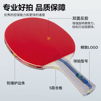 蝴蝶（BUTTERFLY）四星级乒乓球拍横拍双面反胶乒乓拍单只402含拍包