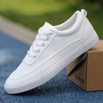 青青日志小白鞋男2023年新款春季纯白色鞋子百搭全白运动休闲板鞋白鞋