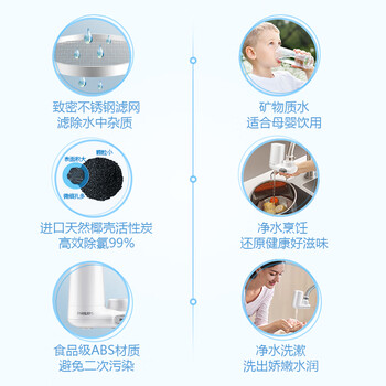 飞利浦（PHILIPS）AWP302 全新升级五重精滤高效除氯滤芯四支装(适配净水龙头AWP3600)