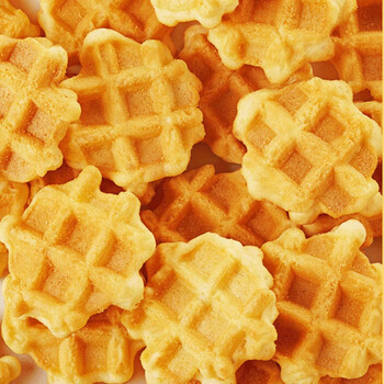 网格华夫饼煎饼香酥脆饼干点心早餐食品休闲零食小吃鸡