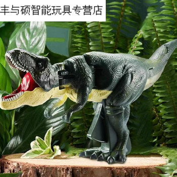 kingmeworld按压恐龙霸王龙头部摆动咬合声效男女孩解压电动动物儿童