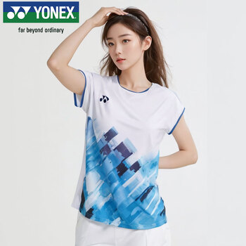 尤尼克斯（YONEX）羽毛球服国家队球迷版比赛训练运动T恤女20785CR白M