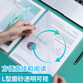 晨光(M&G)文具A4透明文件夹单片两页式文件袋 L型文件夹	单片夹 资料保护袋防尘防水  30个装ADM94515
