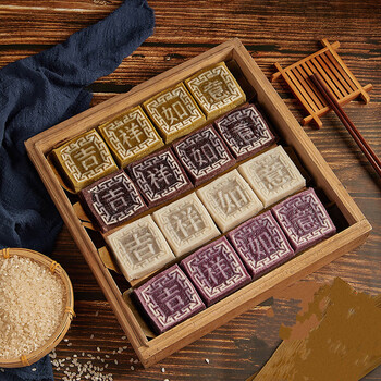 鲜有志梁弄大糕正宗传统手工中式糕点心老式豆沙米糕切糕宁波余姚特产