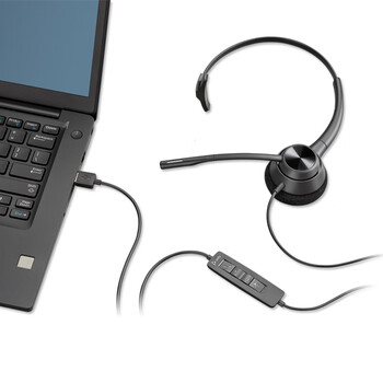 博诣 POLY惠普单耳头戴式有线耳机EP310USB免驱电脑直连含线控降噪耳麦 博诣 POLY惠普单耳头戴式有线耳机EP310USB免驱电脑直连含线控降噪耳麦