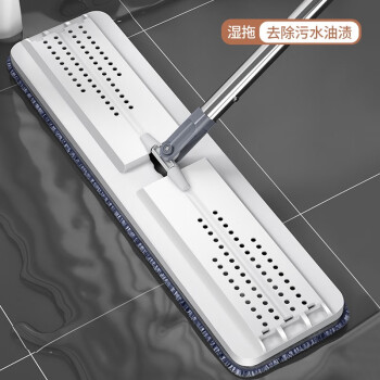 五月花45CM特大号2块装刮刮桶平板拖把替换布配件超细纤维