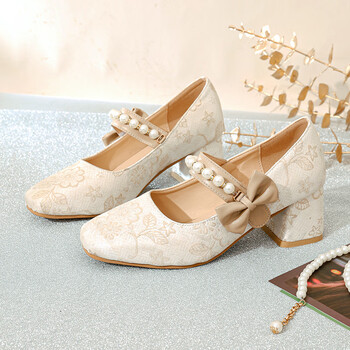 蜜凡苏配旗袍的鞋子秋冬季复古民国风玛丽珍搭配裙子单鞋女配礼服穿的