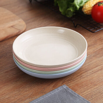 y小麦秸秆吐骨碟菜盘菜碟盘子家用创意餐具碟子小盘子骨盘碟渣物盘