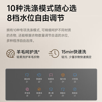 米家小米波轮洗衣机全自动 12公斤超净洗羊毛洗大容量官方正品租房宿舍XQB120MJ301