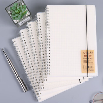申士 SHEN SHI A5/80张 透明螺旋本软抄本 横线款记事本笔记本子 线圈本子 横线款1本J8525-1 申士 SHEN SHI A5/80张 透明螺旋本软抄本 横线款记事本笔记本子 线圈本子 横线款1本J8525-1