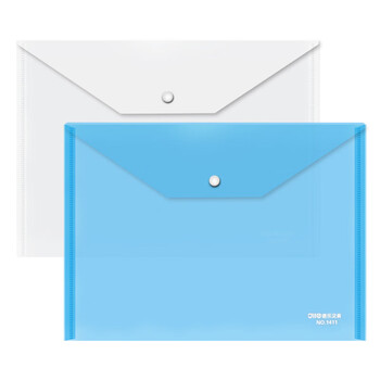 递乐 A4透明按扣文件袋/资料袋/档案袋 办公用品文具10个装 1411蓝色 递乐 A4透明按扣文件袋/资料袋/档案袋 办公用品文具10个装 1411蓝色