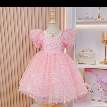 小女孩裙子夏天连衣裙夏季女童连衣裙夏装2022新款洋气小碎花公主裙