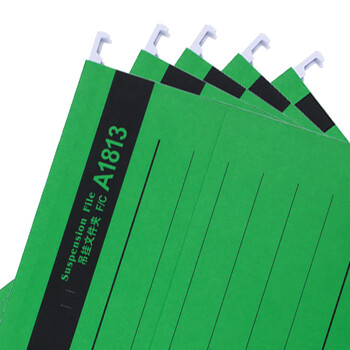 齐心(Comix) 25个易查找吊挂夹 倒挂夹 挂夹文件夹 倒挂文件夹 F/C 纸质资料夹 绿 A1813