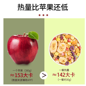 蜜思诺燕麦片坚果水果烘焙麦片营养早餐食品晚餐代餐冲饮即食两罐1000g
