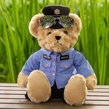 玩具乐器>毛绒布艺>动物玩偶公仔>爱尚熊>爱尚熊警察小熊公仔济南交警