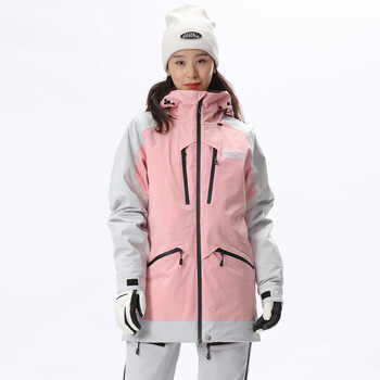 RUNNING RIVER奔流 女士 冬季 户外单板滑雪服连帽拼接上衣新款N2453 302粉 S36