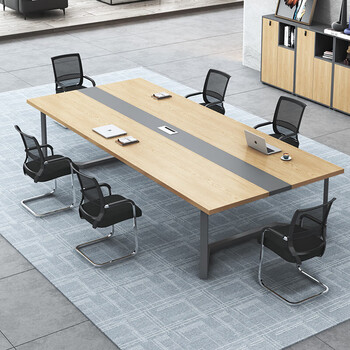 汉宏（HANHONG）会议桌长条桌椅组合长桌简约现代办公桌商务接待洽谈大小型