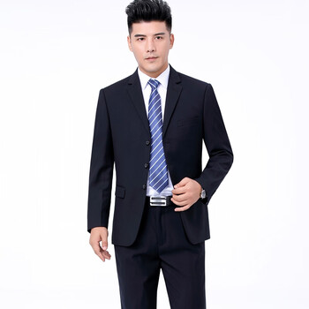 高端儒雅绅士爸爸西装套装男职业正装礼服婚礼父亲中年人修身休闲羊毛