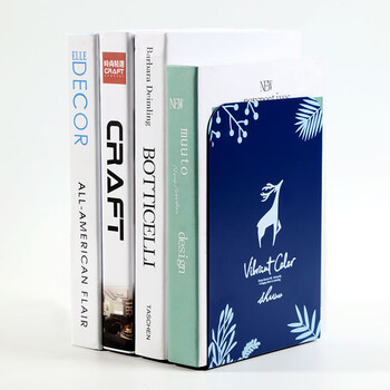 递乐 金属书立夹/学生书立架/书夹/书靠/书挡/书板创意办公文具用品2片/副 2536 蓝色驯鹿