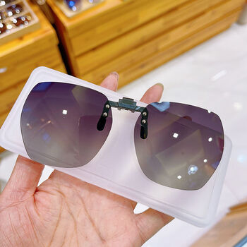 熹卡龙新品近视镜墨镜夹片眼镜墨镜太阳镜片夹片式偏光夹片茶色开车