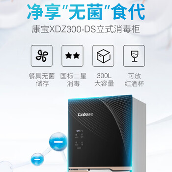 康宝 XDZ300-DS 消毒柜家用立式小型消毒碗柜 高温二星级碗筷刀具厨房