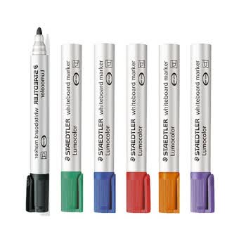 施德楼（STAEDTLER）可擦白板笔 2mm防干型彩色记号笔 办公用品会议笔-紫色351-6