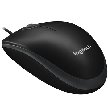 罗技（Logitech）B100企业版 鼠标 有线鼠标 办公鼠标 对称鼠标 黑色