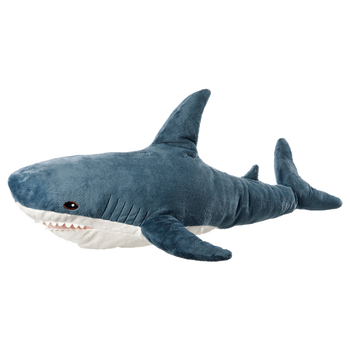 宜家(ikea)布罗艾啊呜鲨鱼条条同款鲨bee玩偶毛绒玩具阿呜睡觉抱枕