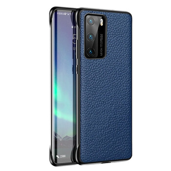 锦灏华为p40pro手机壳真皮无边款防摔保护套时尚商务简约薄款裸机手感