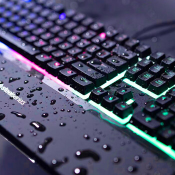 赛睿（SteelSeries）Apex 3有线键盘 游戏键盘 磁吸腕托 10区域RGB灯光 黑色 薄膜轴