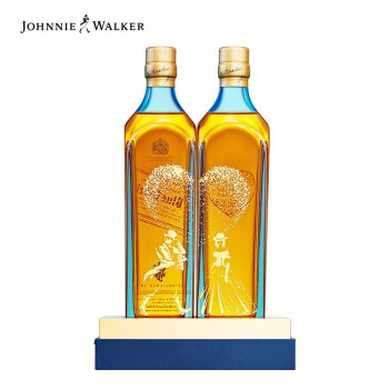 帝亚吉欧尊尼获加johnniewalker洋酒蓝方蓝牌婚礼用酒威士忌200ml2