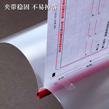 晨光（M&G）ADM94519 A4彩色抽杆夹多层文件夹塑料报告简历学生试卷夹5MM插页夹资料夹 1包，10个装