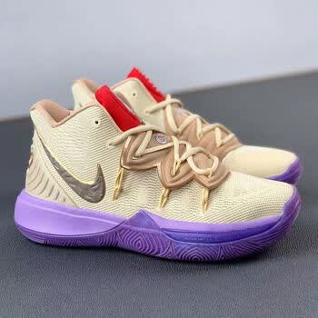 纪觅新款欧文5代海绵宝宝篮球鞋笑脸kyrie 5减震防滑耐磨战靴 埃及 36