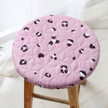 餐椅座套冬季夹棉圆凳子套罩坐套家用圆凳子套小吃店餐厅饭店圆形椅子