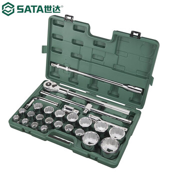 世达(SATA)26件19MM&25MM系列重型12角套筒组套大型套筒套装09016 世达(SATA)26件19MM&25MM系列重型12角套筒组套大型套筒套装09016