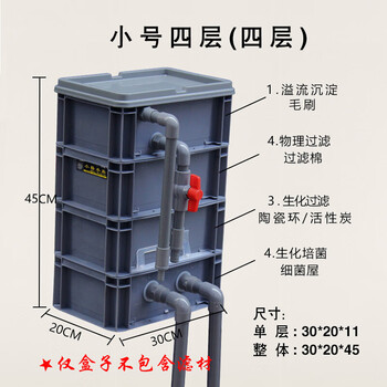 鱼缸地缸DIY过滤器周转箱滴流过滤乌龟带沉淀