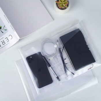 天章 （TANGO）按扣透明文件袋A4加厚50个装塑料防水档案袋公文袋资料收纳袋试卷收纳学科分类