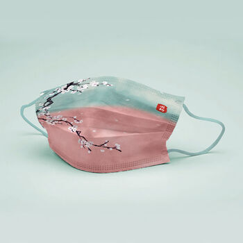 倧喜高颜值印花口罩三层护口罩含熔喷个性中国风国韵寒梅款口罩1只