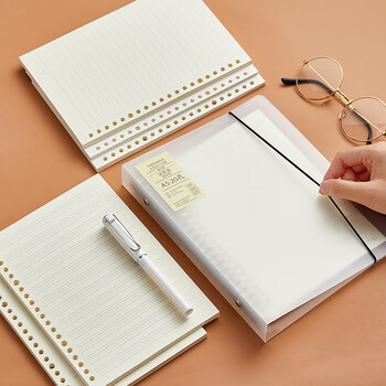 文谷（Wengu）a5活页纸替芯笔记本考研错题复习草稿手账/横线内芯20孔50张A550-1