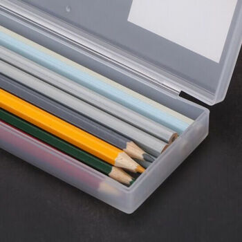 晨光文具ASB92275本味文具盒 简约透明磨砂塑料学生铅笔盒小号 24个/件 1件装