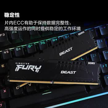 金士顿（Kingston）FURY 32GB DDR5 5200 台式机内存条 Beast野兽系列 骇客神条